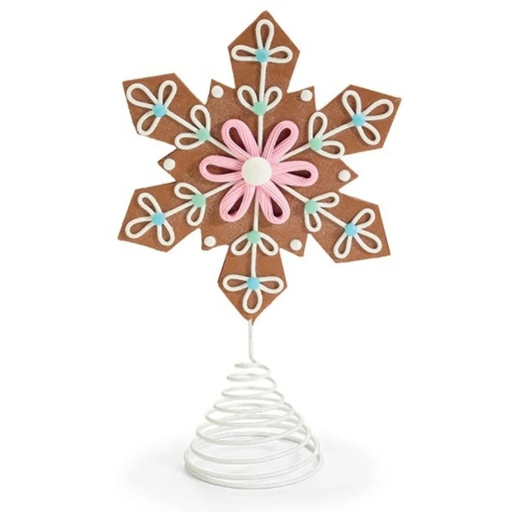 Gingerbread Snowflake Pastel Claydough Tree Topper Pastels